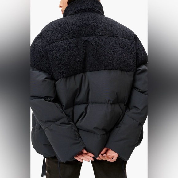 NWT Good American High Pile Fleece Cocoon Puffer Jacket - Picture 3 of 10